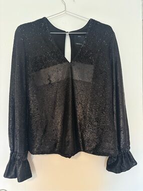 C/Meo Collective Black Sequin top size small